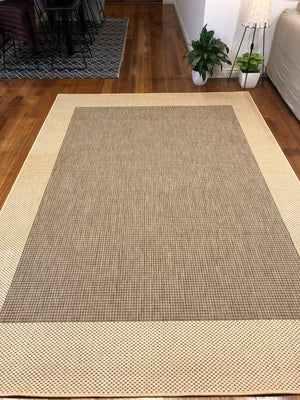 Suva Coffee Natural Flat Woven Rubber Backed Rug 17 721