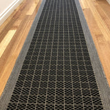 Suva Black Grey Hall Runner Non-Slip 405 212