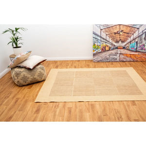 Suva Coffee Natural Flat Woven Rubber Backed Rug 22 721